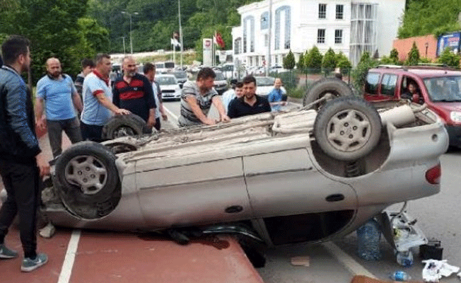Emniyet kemeri sayesinde burnu bile kanamadı