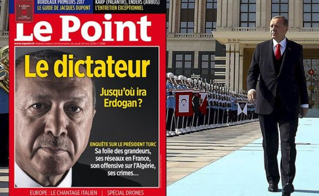 'Diktatör Erdoğan' kapağına Fransa Cumhurbaşkanı'ndan destek