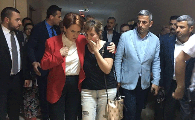 Akşener kaza geçiren İYİ Partilileri ziyaret etti