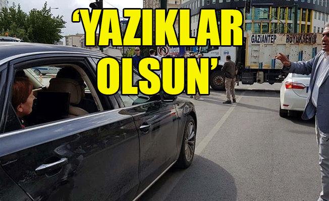 Akşener’in otomobilinin önü çöp kamyonu ile kesildi