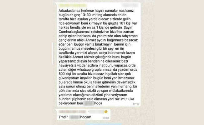 Cumhurbaşkanı Erdoğan'ın mitingine katılana polis olma vaadi