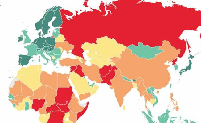 Türkiye, Küresel Barıştan uzaklaşıyor