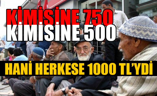 Her emekli maaşı alana bayram ikramiyesi 1000 TL verilmiyor...
