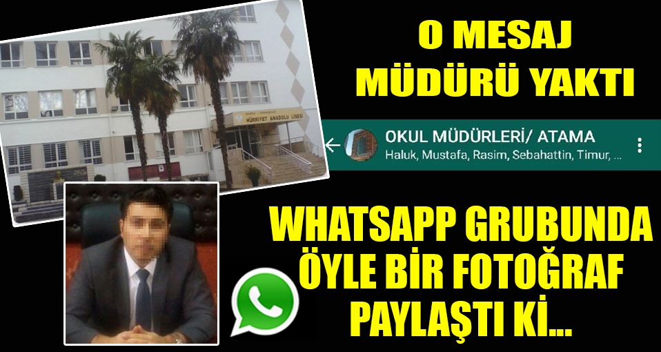 WhatsApp grubuna müstehcen fotoğraf gönderen lise müdürü açığa alındı
