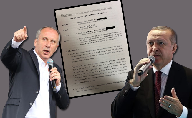 İnce'den Erdoğan'a 100 bin TL'lik tazminat davası