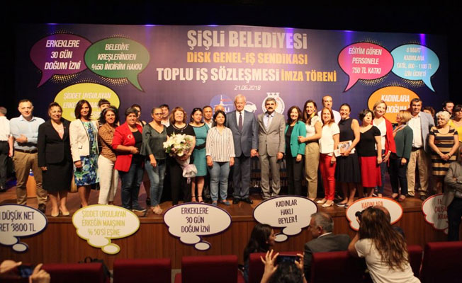 DİSK Şişli’de bir ilke imza attı: Erkeklere 30 gün doğum izni