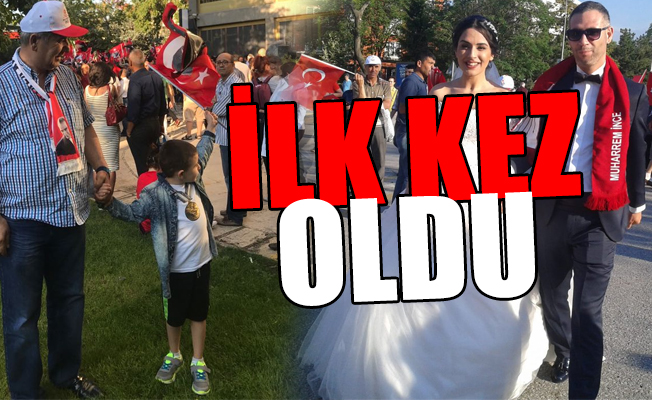 Mahir Çayan, Atatürklü Türk Bayrağı ile Muharrem İnce'nin mitingindeydi