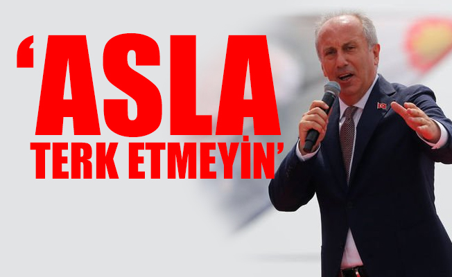 Muharrem İnce'den seçim sonucu açıklaması