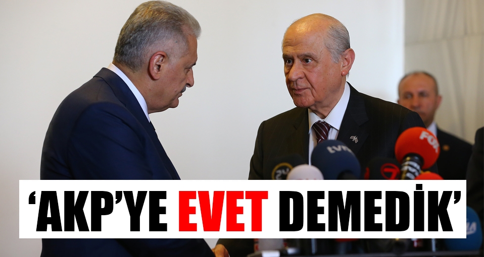 Bahçeli: AKP'ye 'evet' demedik