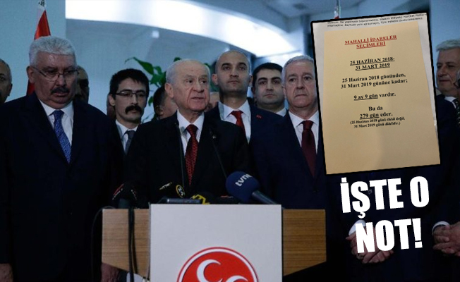Bahçeli'nin cebindeki not