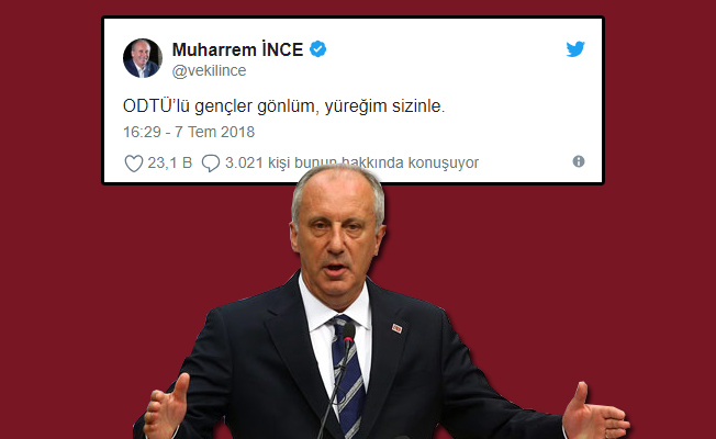 Muharrem İnce ODTÜ'lü gençlere seslendi