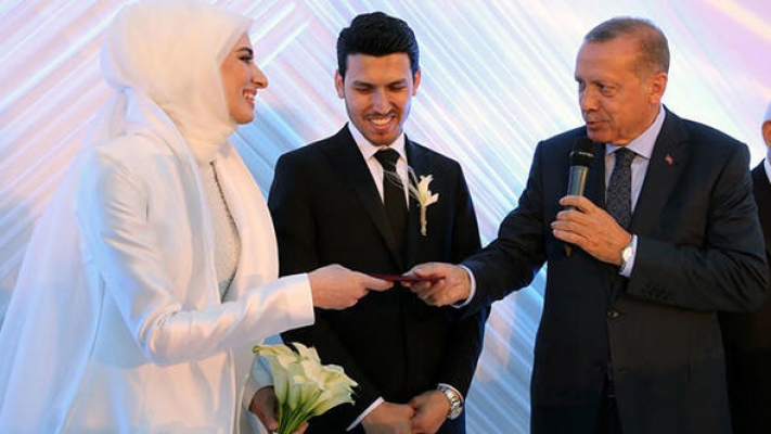 Nikahı müftü kıydı, Erdoğan nikah şahidi oldu
