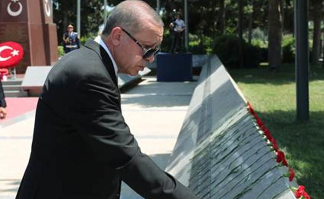 Erdoğan'ın şehit mezarını ziyaretinden sonra dikkat çeken mesaj!