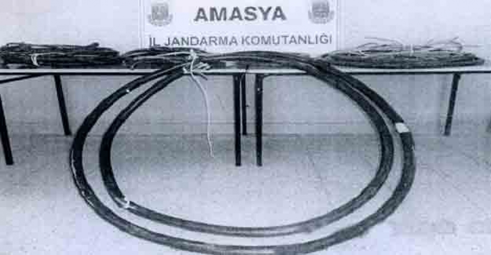 Amasya'da kablo hırsızlığına 2 tutuklama