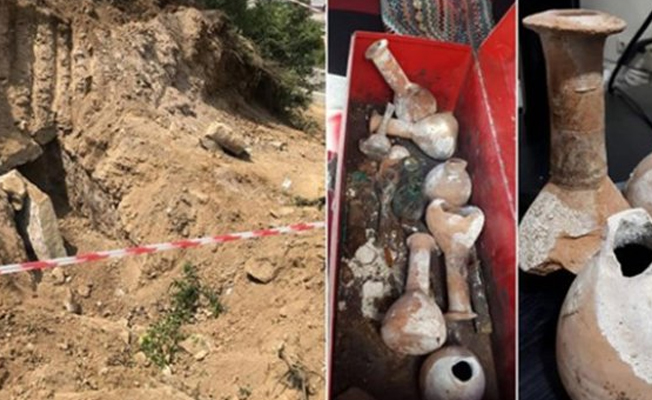 Bin 800 yıllık taş sandık mezar bulundu