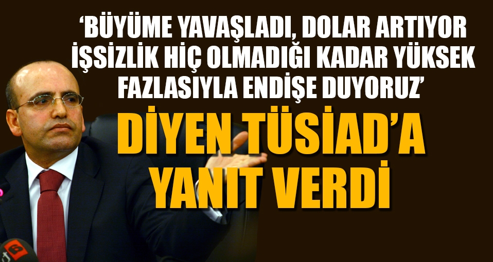 Mehmet Şimşek'ten TÜSİAD'a yanıt