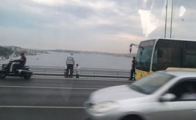 Köprüde intihar girişimi!