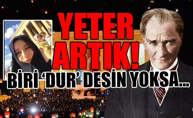 Anıtkabir'de çarşaflı kızdan Atatürk'e skandal sözler