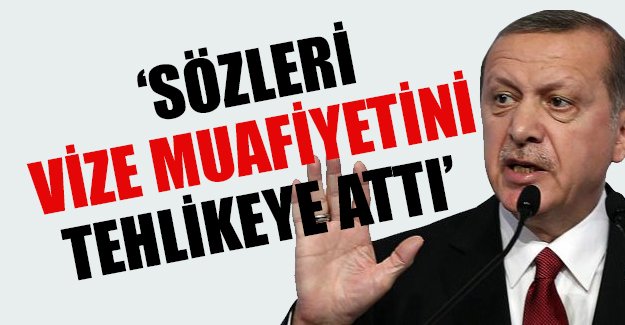 Erdoğan'ın sözleri vize muafiyetini tehlikeye attı!
