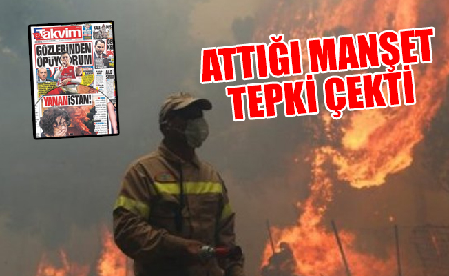 O gazete Yunanistan'daki faciayla böyle dalga geçti