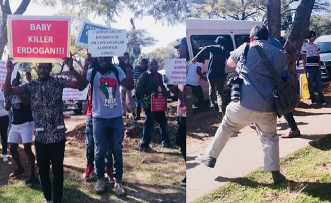 Erdoğan'a Güney Afrika'da protesto... Müdahale edildi