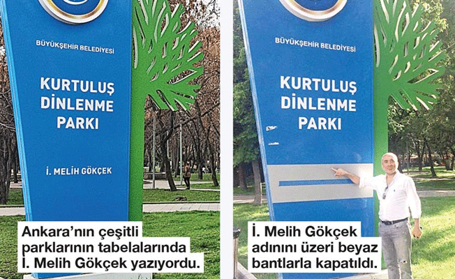 Gökçek'in ismi teker teker silindi...