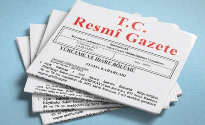 Cumhurbaşkanı kararları Resmi Gazete'de