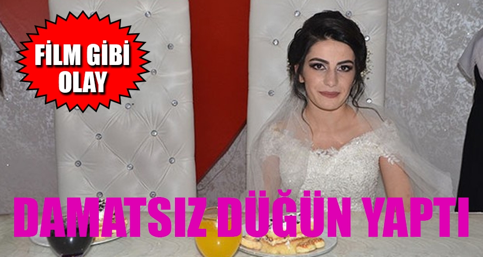 Film gibi olay: Damatsız düğün yaptı