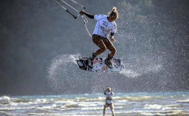 Akyaka'da Dünya Kiteboarding Şampiyonası heyecanı
