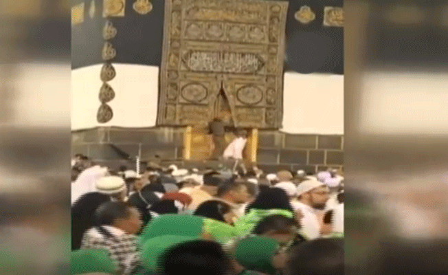 Kabe'nin kapısını açmaya çalıştı, tutuklandı!
