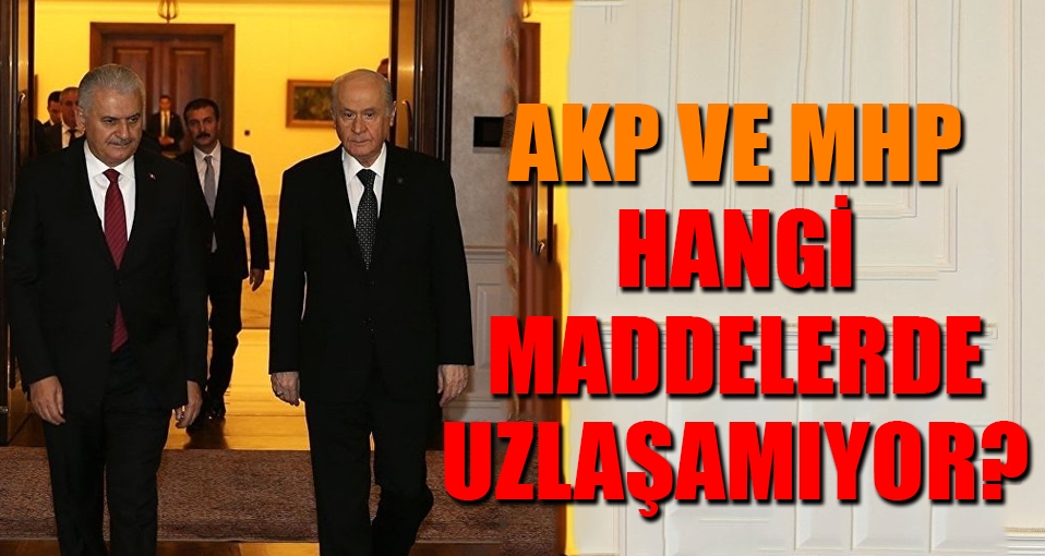 AKP ve MHP anayasanın hangi maddelerinde uzlaşamıyor?