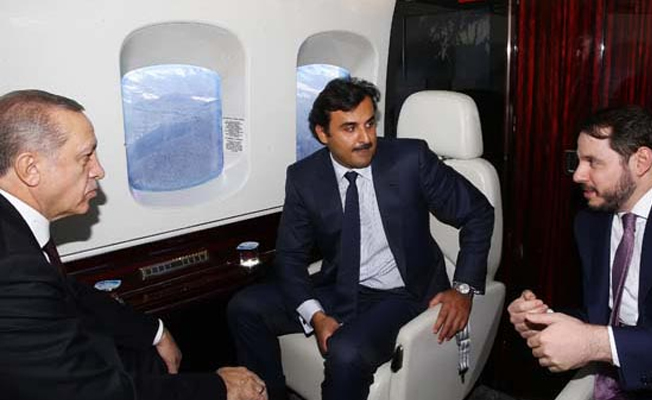 Cumhurbaşkanı Erdoğan, Katar Emiri ile görüştü