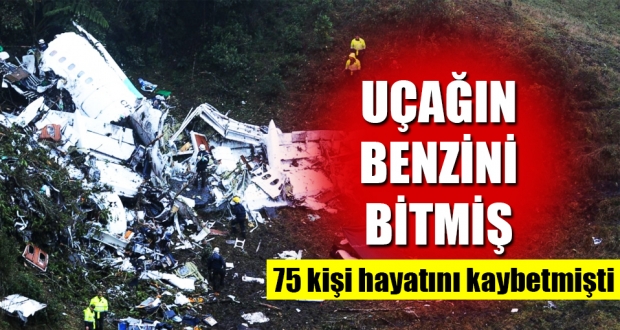 Brezilyalı futbolcuları taşıyan uçak benzini bittiği için düşmüş