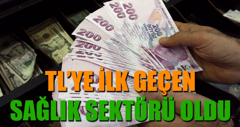TL'ye ilk geçen sağlık sektörü oldu