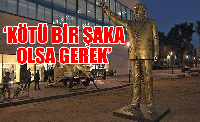 4 metrelik Erdoğan heykeli Almanya'yı karıştırdı