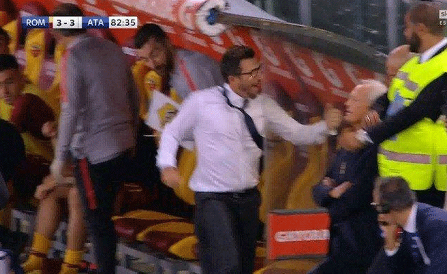Roma teknik direktörü Florenzi sevinirken elini kırdı