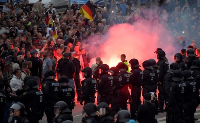 Chemnitz’de korkutan tırmanış