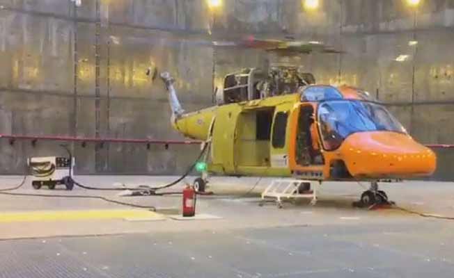 Türkiye için bir ilk! O helikopter motor çalıştırdı...