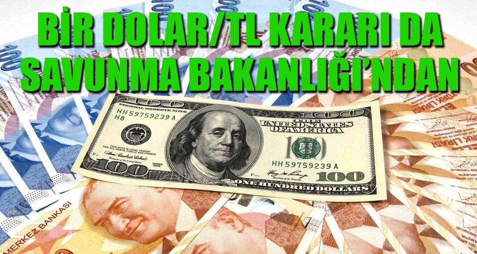 Savunma Bakanlığı'ndan da TL kararı geldi