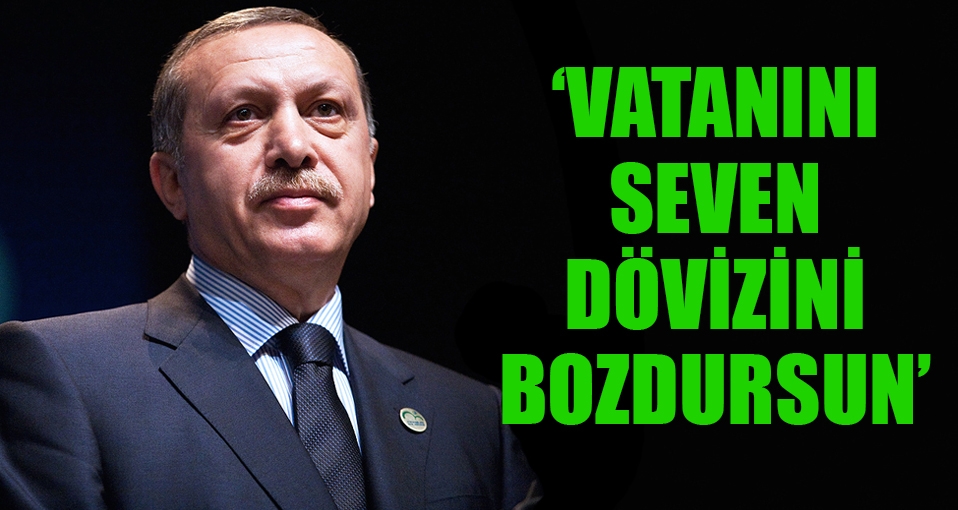 Erdoğan'a göre vatanını seven dövizini bozdurur