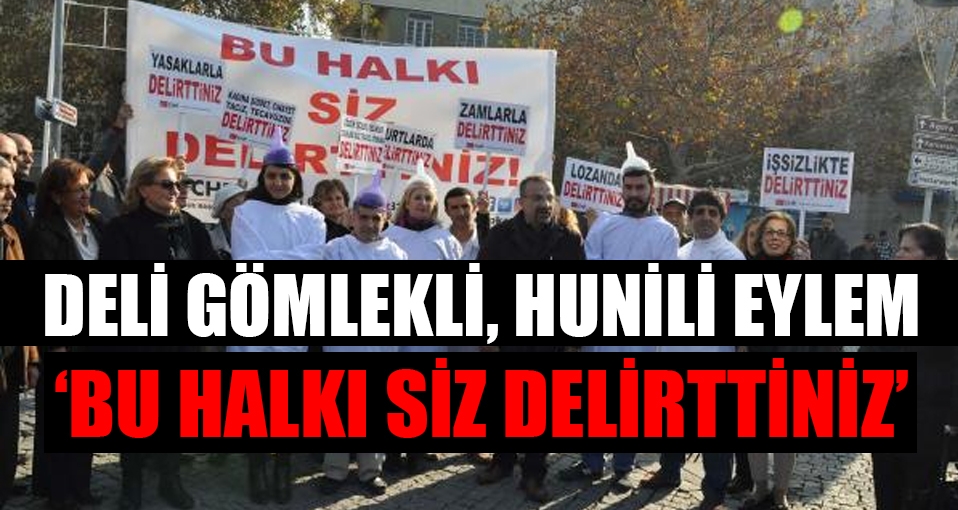 CHP'den deli gömlekli, hunili protesto