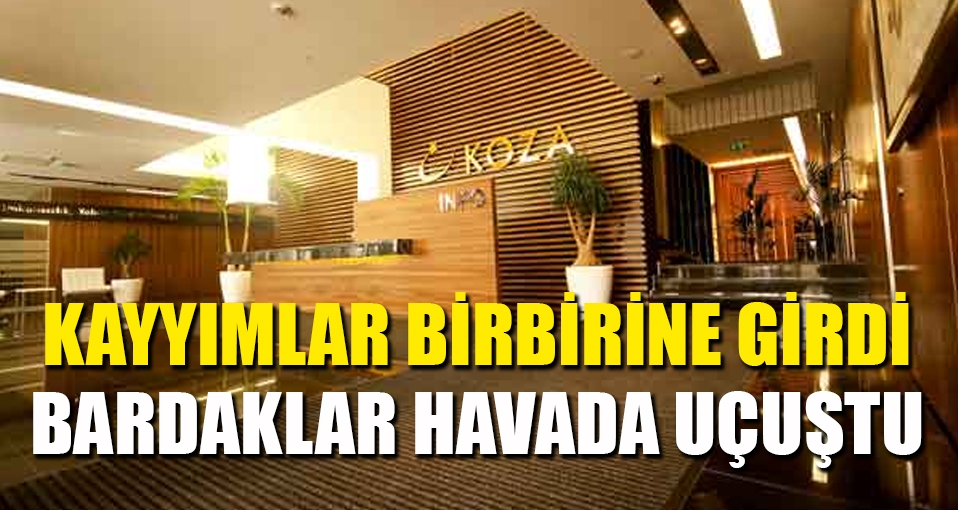 Kayyımlar birbirine girdi, bardaklar fırlatıldı