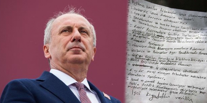 İnce'den 3. Havalimanı işçilerine Nazım'lı destek