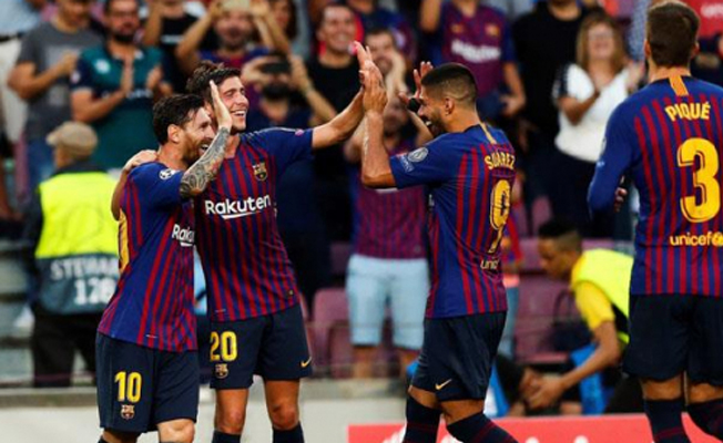 Barcelona'dan Şampiyonlar Ligi'nde 4 gollü açılış
