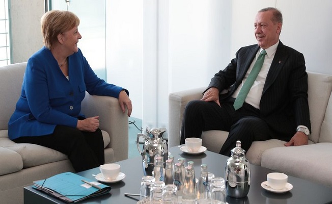 Merkel-Erdoğan görüşmesinden ilk kare