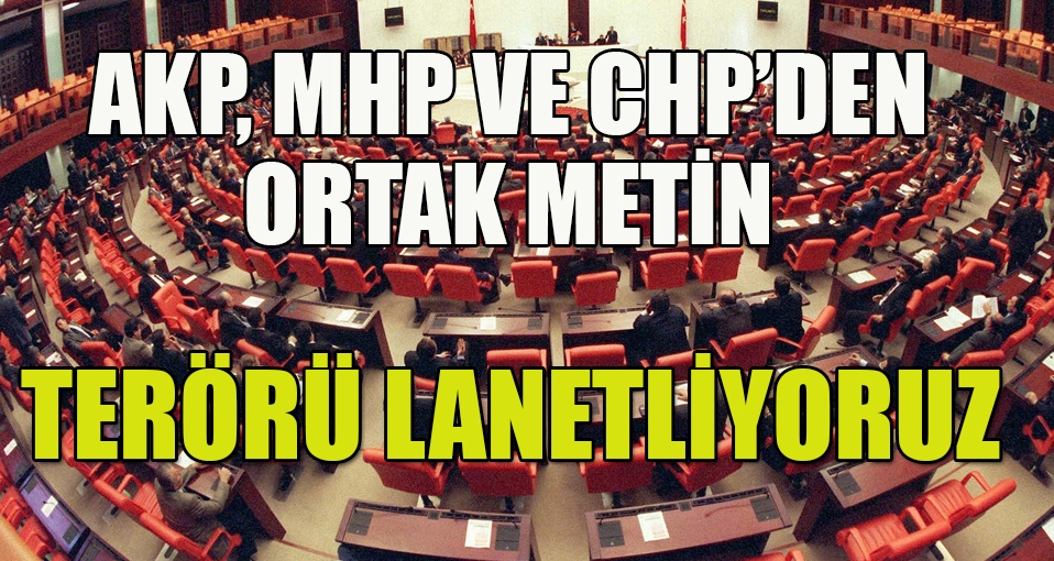 Mecliste ortak bildiri yayınlandı