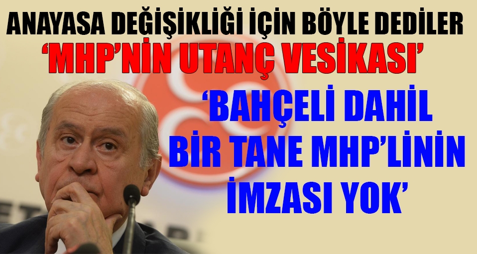 CHP'li Özel: MHP'nin utanç vesikası