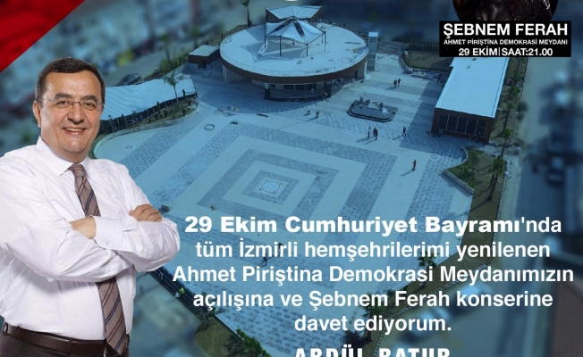 Narlıdere’nin meydanı 29 Ekim’de açılıyor