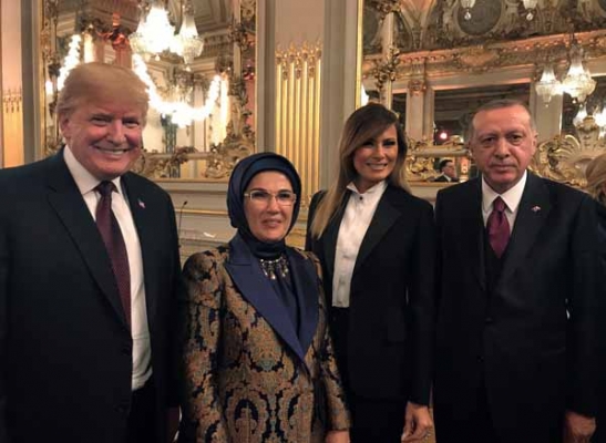 Erdoğan, Trump'la Paris'te görüştü