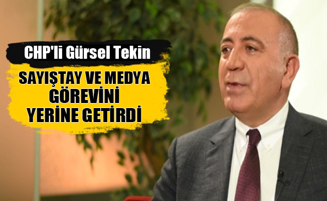 CHP'li Tekin: Sayıştay ve medya görevini yerine getirdi. Sıra, adalete geldi
